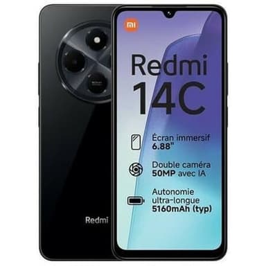 Smartphone Xiaomi Redmi 14C 6,88 Double SIM 256 Go Noir