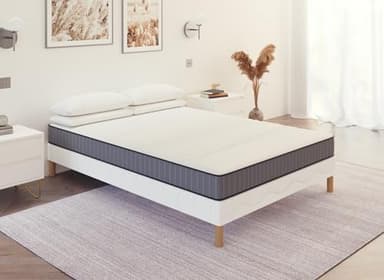 DecoInParis Ensemble 160x200 sommier tapissier + Matelas en Mousse 15 cm - Wolk