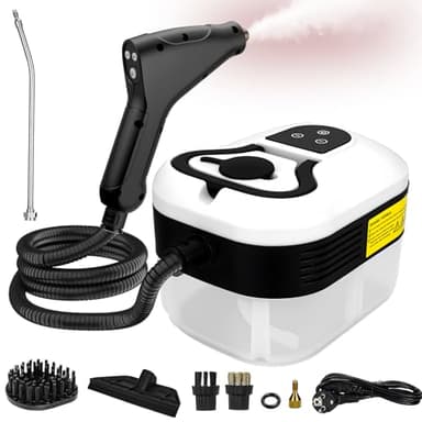 Nettoyeur Vapeur Portable 2500W - 4.5 Bar - 1200ml - 6 Vitesses - 15s Préchauffage - Idéal pour Voiture, Cuisine, Sols, Meubles