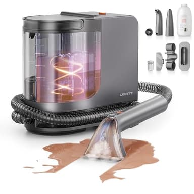 uwant B400 Shampouineuse Canape Professionnel à Vapeur et Chauffage，Aspiration Puissante 18Kpa，Portable avec 4 Accessoires,Nettoyeur Canapé Tissus 2-en-1 pour Tapis,Meubles, Tissus, Voiture, Animaux