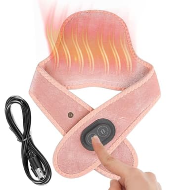 Penlimly Tour de cou chauffant, masseur magnétique rechargeable | Chauffe-cou | pour soulager l'inconfort, les douleurs musculaires, les raideurs musculaires, les hommes, les personnes âgées, le