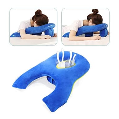 Mybow Oreiller Face vers Le Bas pour Dormir après Une Chirurgie oculaire, positionnement de la tête pour Massage, Sieste, Bronzage, avec Trou pour Le Visage, lit Beignet