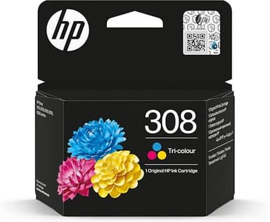 HP 308 Cartouche d’Encre Authentique Trois Couleurs