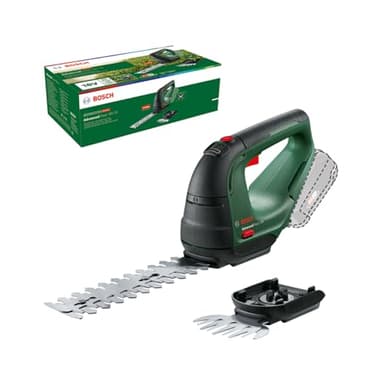 Bosch Cisaille à gazon/Taille-haie AdvancedShear 18V-10 (sans batterie, système 18 volts, coupe jusqu'à 85 m² par charge de batterie, avec couteau à arbustes, en boîte)