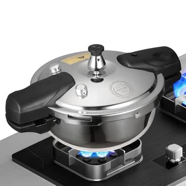 Petit Autocuiseurs 1.8L/3.0L/3.8L, Cocotte Minute 80 kPa pour Cuisine à Gaz, Facile à Transporter, Autocuiseur en Acier Inoxydable pour Cuisine, Restaurant et Camping en Plein Air (1.8L)