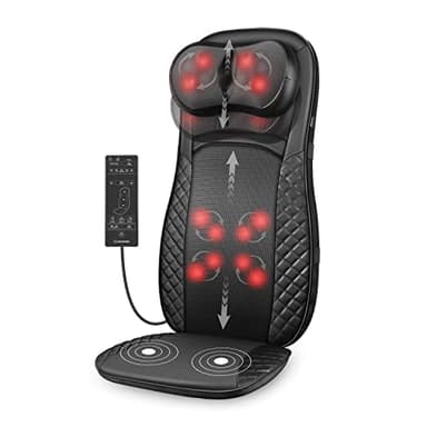 COMFIER Appareil de Massage Shiatsu avec Chaleur - Siège de Massage à pétrissage Profond, Masseur de Dos et Cou à Hauteur réglable, Massage pour Tout Le Corps,Cadeau Papa Maman Noël