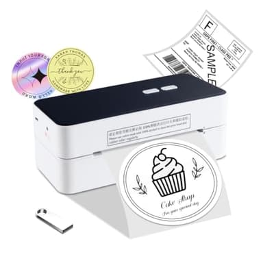 vretti 4x6 Imprimante Thermique d'étiquettes,Imprimante d'étiquettes USB,Imprimante Thermique de Bureau pour étiquettes d'expédition,Compatible avec Amazon,Shopify,Etsy,Ebay,UPS,Support Windows/Mac