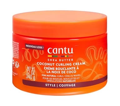 Cantu Crème Définition de Boucles, pour Cheveux Naturels, au Beurre de Karité et Noix de Coco, 340 g (l’Emballage Peut Varier)