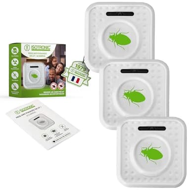 ISOTRONIC® Prise insectifuge contre les Punaises de lit et les Acariens (Set de 3)