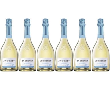 JP Chenet - Free Sparkling Chardonnay Vin blanc pétillant sans alcool - Sans arômes ajoutés, goût authentique - Origine : France (6 x 0.75 L)