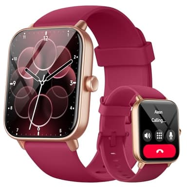 Fitpolo Montre Connectée Femme avec Appel Bluetooth 5.3, Smartwatch IP68 avec Fonction Féminine/120+ Modes Sport/Fréquence Cardiaque/Sommeil/SpO2 Montre Connectée Podomètre Calories Android iOS