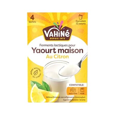 VAHINÉ - Ferments Citron pour Yaourts 4 x 5 g