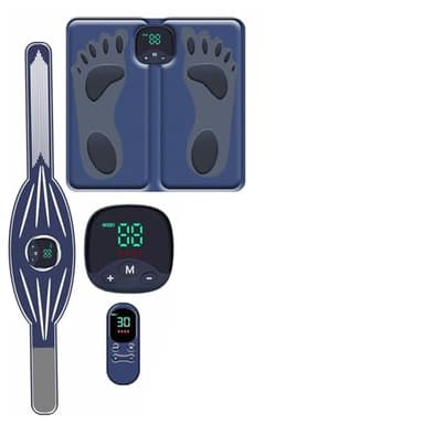 Yonars Electrostimulateur Musculaire, EMS Ceinture Abdominale Electrostimulation, Massage des Pieds 10 Modes et 30 Intensités，Musculation Electrostimulation pour Abdos/Bras/Jambes/Pieds