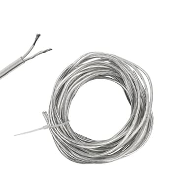 OMIGA Fil Transparent 10 Mètre 2 Noyau Plat Câble Flexible PVC Électrique 2 x 0,75 mm² Noyau de Cuivre pour Appareils Électroménagers Basse Consommation Découpable Extension