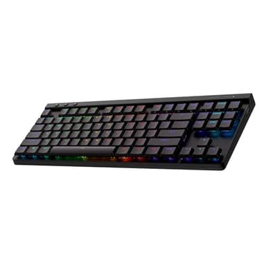 Logitech G G515 Lightspeed TKL profilé Clavier Gaming sans Fil, LIGHTSYNC RVB, Profil Ultra-Plat sans pavé numérique, Touches en PBT, Contacts mécaniques tactiles, Clavier Français AZERTY - Noir