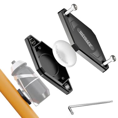 NICEDACK Support Vélo AirTag, Support Vélo pour Apple Airtag, Porte Vélos Air Tag étanche avec Vis de Sécurité Antivol, Montage Dissimulé dans Le Porte-bidon
