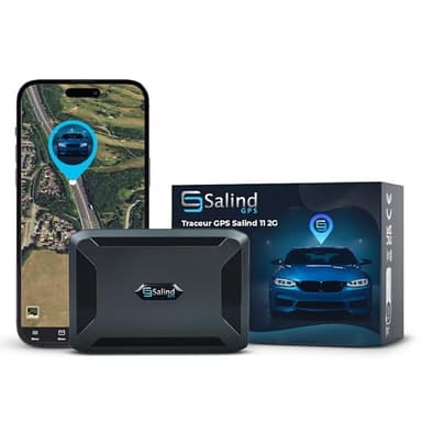 SALIND GPS - Salind 11 GPS Traceur pour Voitures, Motos et Bien Plus Encore - Aimant intégré : Fixation sécurisée - Longue durée de Vie de la Batterie - Traceur GPS avec Suivi en Temps réel