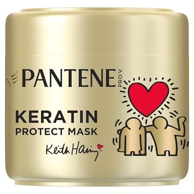 Pantene Pro-V x Keith Haring Art Collection Repair & Protect Keratin Protect Masque Capillaire 300ml Cheveux Secs et Abîmés, Aide à Réparer 6 Mois de Dommages, en 1 Application