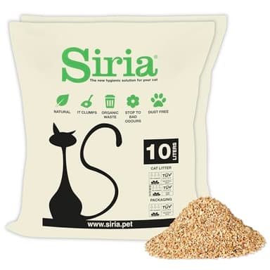 Siria 20L-Litière pour Chats Végétale et Agglomérante-Lot 2 Sacs de 10 litres