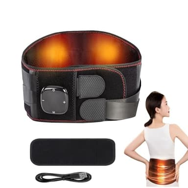 Coussin Chauffant, Ceinture Lombaire Chauffante avec Massage Coussin Chauffant Dos avec 3 Modes De Massage et 5 Niveaux de Température Ceinture Massante Chauffante pour Genoux,Cou,Pieds et Hanches