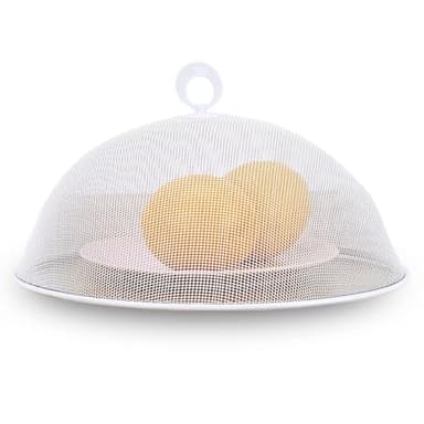 PARENCE.- Cloche de Protection Alimentaire Inox 35 cm – Couvre-Plat Anti-Insectes en Maille Fine – Cloche Cuisine pour Fruits, Gâteaux, Pique-Nique ou Buffet, Acier