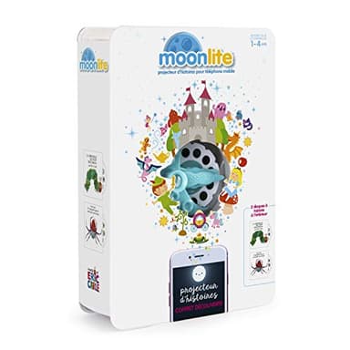 Moonlite 6047227 Pack Projecteur + 2 Histoires - Eric Carle - Projecteur d'histoires pour enfant bébé - Effets sonores et lumineux - Educatif et interactif - 1 à 7 ans - Inspiré des livres contes