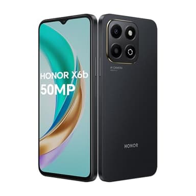 HONOR X6B Smartphone 4G, 4Go 128Go(Mémoire Extensible jusqu'à 8 Go), Batterie 5200 mAh, Appareil Photo Principal 50 MP, MediaTek Helio G85 (Black),Android 14, Dual Sim, NFC, Noir