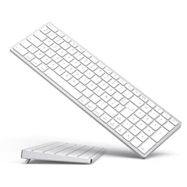 Yivandi Clavier Bluetooth sans Fil AZERTY pour Mac – Connexion Stable, Touches Ciseaux Silencieuses, Batterie Rechargeable, Compatible iMac, MacBook, Mac Mini et iPad