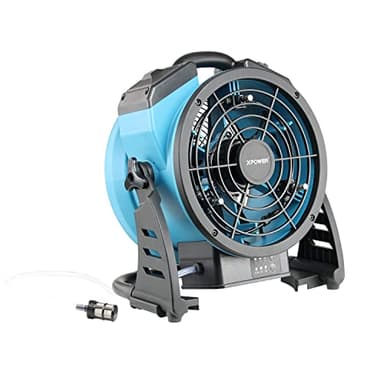XPower Ventilateur brumisateur d'extérieur oscillant très résistant puissant haute vitesse idéal pour le camping, les terrasses, les pique-niques et plus encore (FM-65WB)