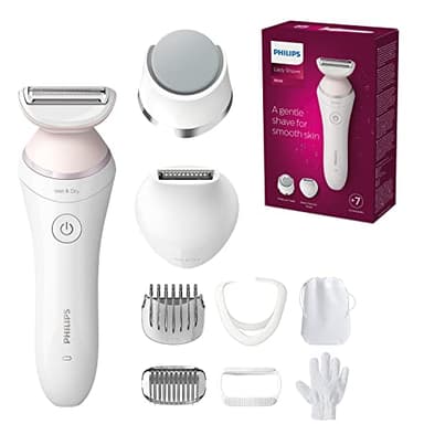 Philips Lady Shaver Series 8000 BRL176/00 Rasoir sans fil avec utilisation humide et sèche BRL176/00, blanc