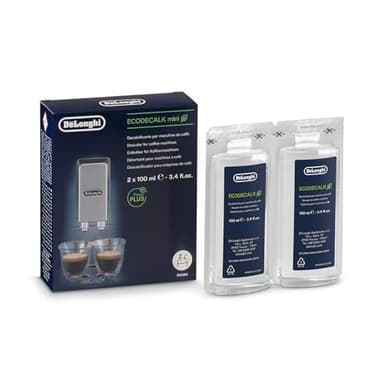 De'Longhi EcoDecalk Mini DLSC200, Anticalcaire, Nokalk pour Machine a Café, 2 x 100 ml, Marron