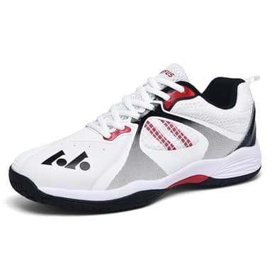 ZHENSI Chaussures De Badminton Femmes, Chaussures De Volley-Ball Et De Squash Chaussures De Terrain D'intérieur Et D'extérieur Légères Et Antidérapantes,Noir,37 EU