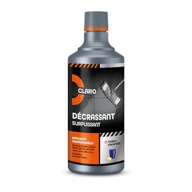 Décrassant Intensif Concentré 1L – Carrelage, Plastique et Pierres – Nettoyant Super Efficace pour le Sol et les Joints – Fabriqué en Europe