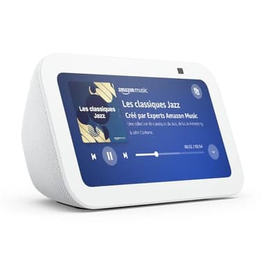 Echo Show 5 (Nouvelle génération) | Écran tactile connecté compact avec Alexa pour le contrôle de votre maison connectée et bien plus | Blanc