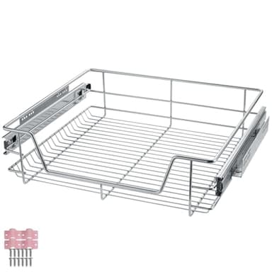 TecTake® Tiroir coulissant Cuisine, 60 cm, Organisateur placard, Tiroir/Panier télescopique en acier, Rangement Cuisine, Dressing, Chambre, Garde manger, Bureau, Rangement sous evier
