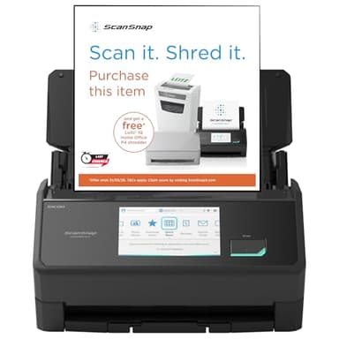 Ricoh ScanSnap iX2500 Scanner ADF 600 x 600 DPI A4 Noir (Ricoh ScanSnap iX2500 - Scanner de documents - Double CIS - Recto verso - 279 x 432 mm - 600 dpi x 600 dpi - jusqu'à 45 ppm [mono] / jusqu'à 45