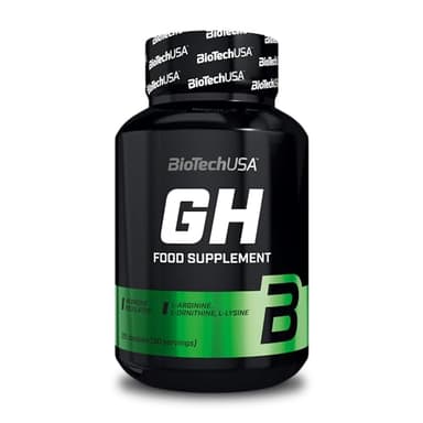 BioTechUSA GH | Régulateur Hormonal | avec Acides Aminés et Vitamine B6 | Augmente l'Hormone de Croissance | Construit du Muscle | Réduit la Graisse | 120 gélules