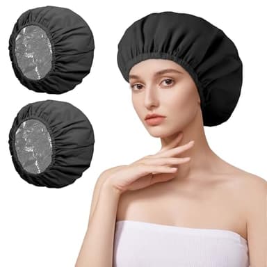 AOGOE Bonnet Coiffure Chauffant, 2PCS Bonnet Auto Chauffante Pour Soins Capillaires, bonnets chauffants pour soins en profondeur, Bonnet Chauffant pour Soins Capillaires Pour Salon De Coiffure De Spa