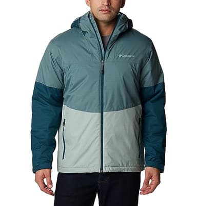 Columbia Point Park Insulated Jacket, Manteau Veste D'Hiver Homme, Metal/Night Wave/Niagara, Taille L