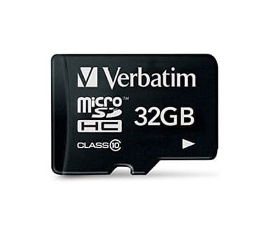 Verbatim U3 Carte mémoire microSDHC 32 Go - noire pour l'enregistrement full HD - pour appareils photo