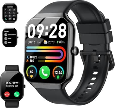 Motast Montre Connectée Homme Femme avec Appel Bluetooth, 1.96" HD Smartwatch avec Etanche IP68, Montre Connectee avec 112+ Sportifs,SpO2,Sommeil Moniteur, Fréquence Cardiaque, Pratique pour Courir