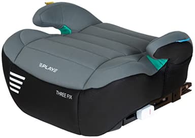 Play Three Fix I-Size Réhausseur de voiture pour enfants de 125 à 150 cm, norme R129, gris/gris aigle