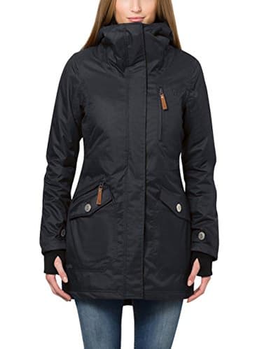 Berydale Parka imperméable et coupe-vent pour femme, Femmes, Noir, XS