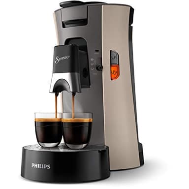 Philips CSA240/31 Machine à Café à dosettes SENSEO Select Eco, Intensity Plus, Cream Plus, Fonction Memo - 100ml, Nougat