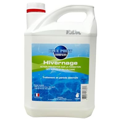 Hivernage Piscine, Traitement Anti Algues │ Produit d’Hivernage Liquide pour Piscines, Efficace Contre Algues Vertes 5L │ Empêche Les dépôts calcaires et évite Le développement des algues