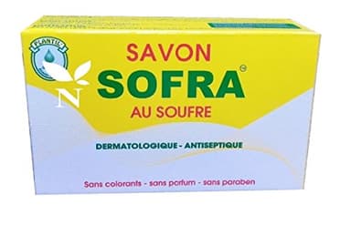 SAVON AU SOUFRE - Peaux acnéiques et grasses- 90gr