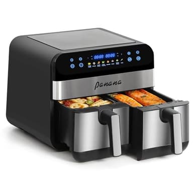 Panana Air Fryer Double Panier 9.5L, 8 Fonctions Pré-réglées pour des Repas Rapides et Faciles
