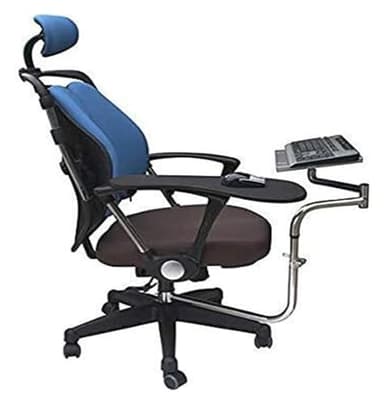 SXTYFBB Plateau pour Fauteuil Roulant, Plateau pour Genoux pour Fauteuil Roulant, Support Ergonomique pour Ordinateur Portable/Clavier/Souris pour Poste de Travail/Jeux vidéo/etc. (Couleur : Noir)