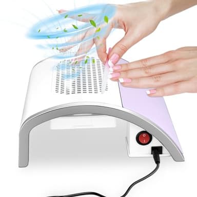 Aspirateur Ongles Professionnelle 80W,Aspirateur Ongle,avec Filtre Et 2 Sacs De Collecte De Poussière,Aspirateur De Table Ongle pour pour La Manucure Au Salon Ou À La Maison(Purple)