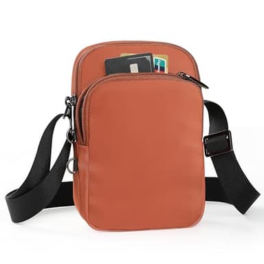 Tibroni Sac à bandoulière antivol pour homme et femme avec fermeture éclair, blocage RFID et étanche, petit sac à main